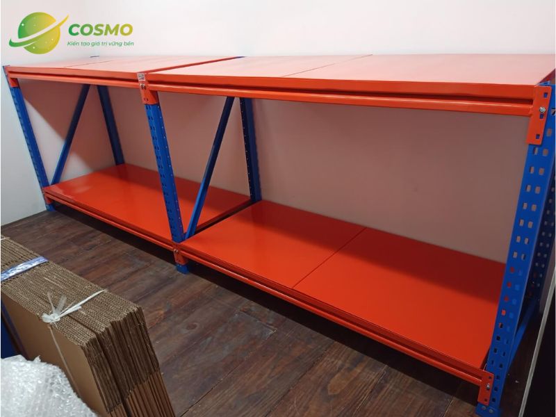 Kệ trung tải 2 tầng được áp dụng rộng rãi nhờ thiết kế nhỏ gọn