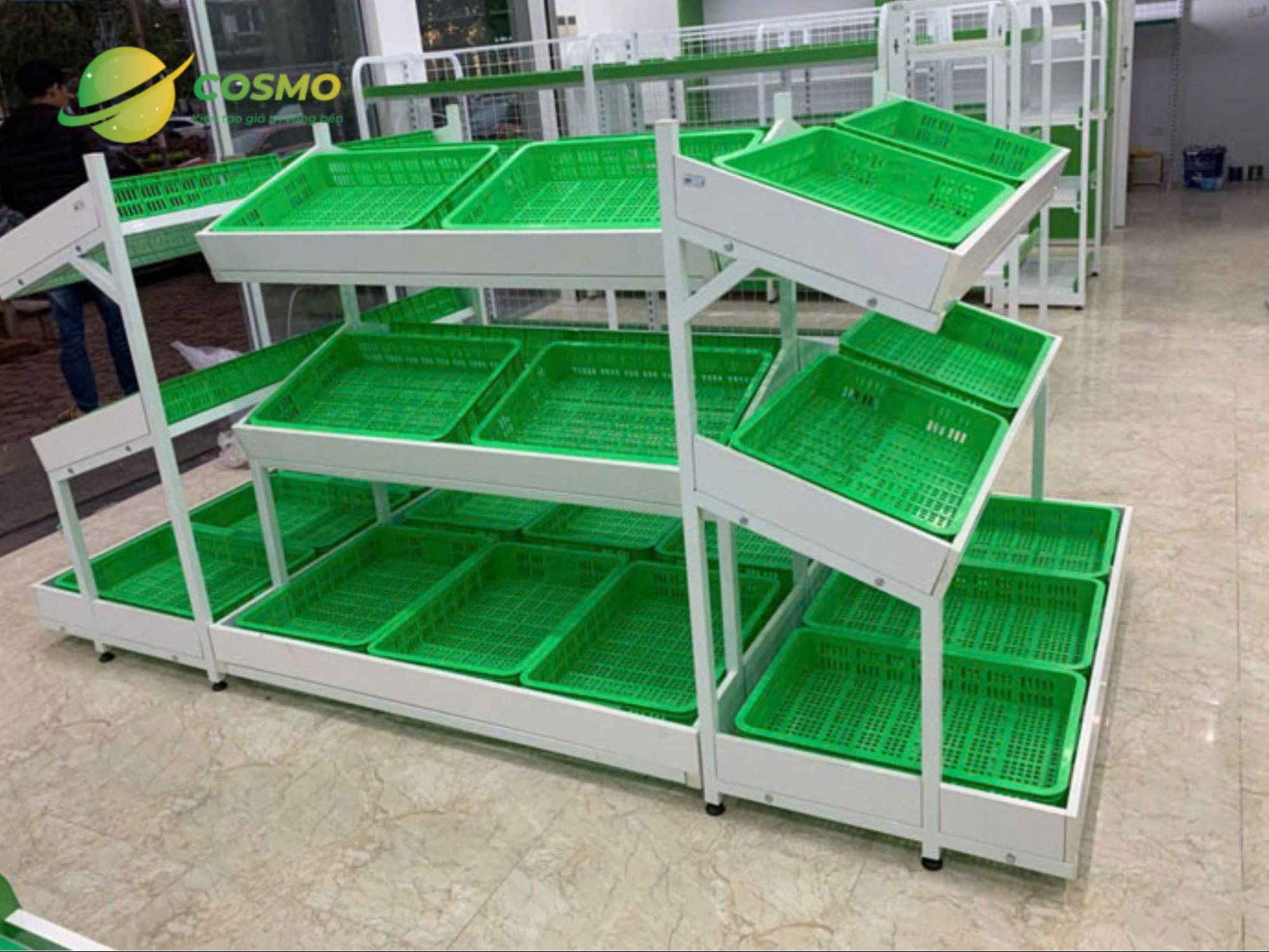 Kệ rau củ quả khay nhựa