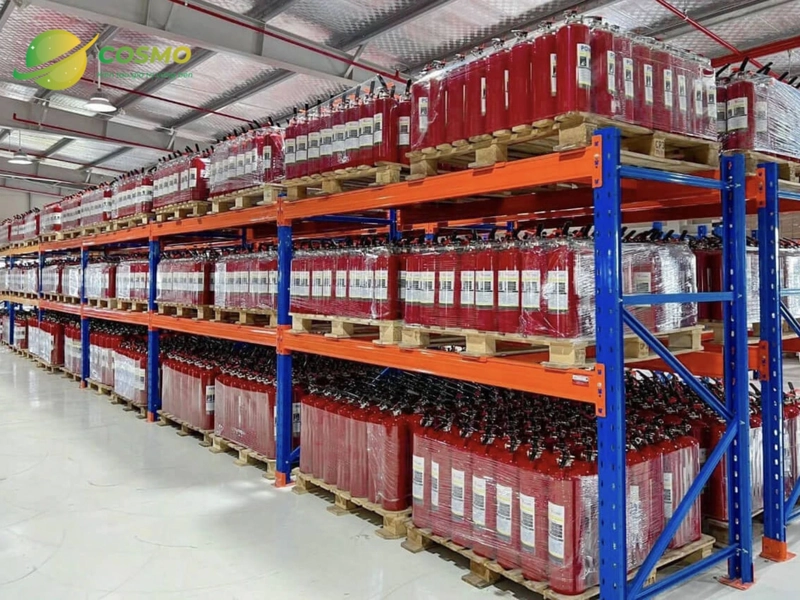 Kệ đựng bình chữa cháy chất lượng cao của Rackcosmo 