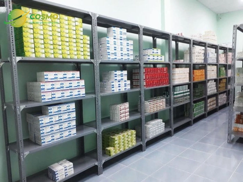Kệ kho dược của Rackcosmo có chất lượng cao và mức giá tốt trên thị trường 