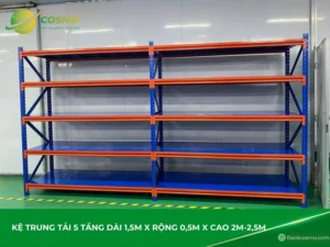 Kệ Trung Tải 5 Tầng Dài 1,5m x Rộng 0,5m x Cao 2m-2,5m tại Hà Nội