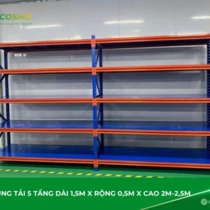 Kệ Trung Tải 5 Tầng Dài 1,5m x Rộng 0,5m x Cao 2m-2,5m