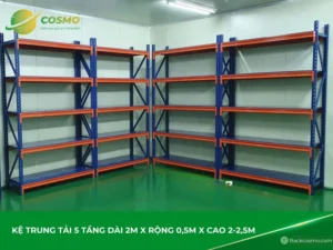 Kệ Trung Tải 5 tầng Dài 2m x Rộng 0,5m x Cao 2-2,5m Hà Nội
