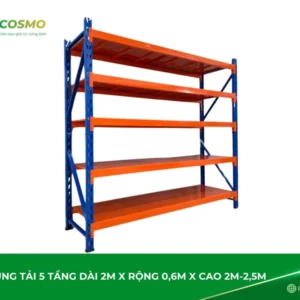 Kệ trung tải 5 tầng Dài 2m x Rộng 0,6m x Cao 2m-2,5m