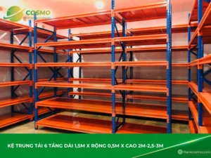 Kệ Trung Tải 6 Tầng Dài 1,5m x Rộng 0,5m x Cao 2m-2,5-3m Hà Nội