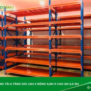 Kệ Trung Tải 6 Tầng Dài 1,5m x Rộng 0,5m x Cao 2m-2,5-3m