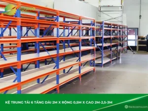 Kệ Trung Tải 6 Tầng Dài 2m x Rộng 0,5m x Cao 2m-2,5-3m Hà Nội