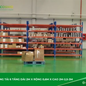 Kệ Trung Tải 6 Tầng Dài 2m x Rộng 0,6m x Cao 2m-2,5-3m